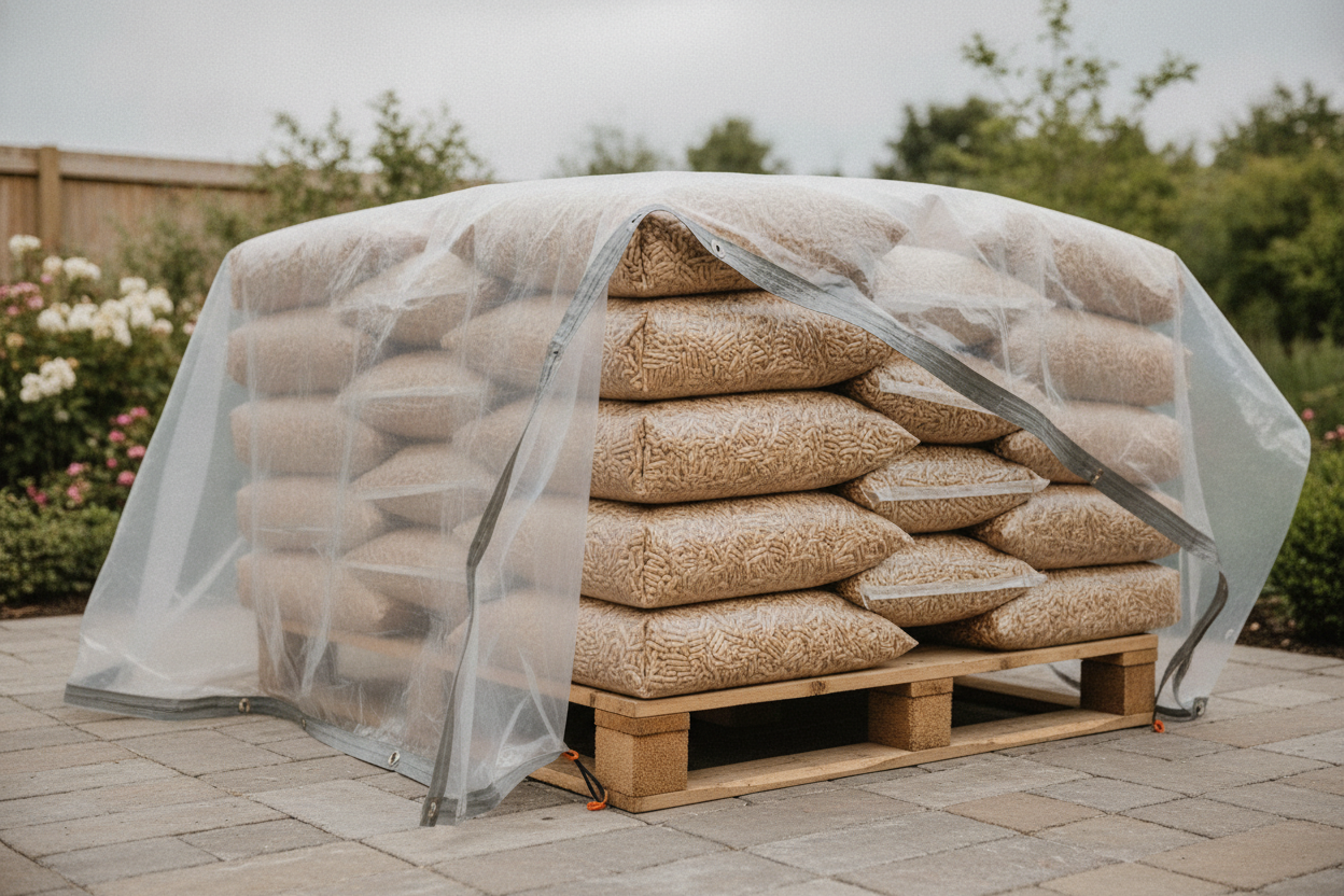 Stockage pellet extérieur : risques, solutions et coûts en 2026