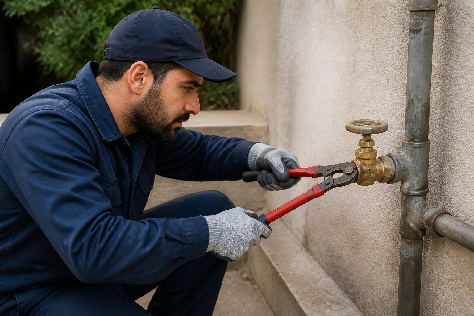 Réagir en urgence pour colmater une fuite d'eau sous pression