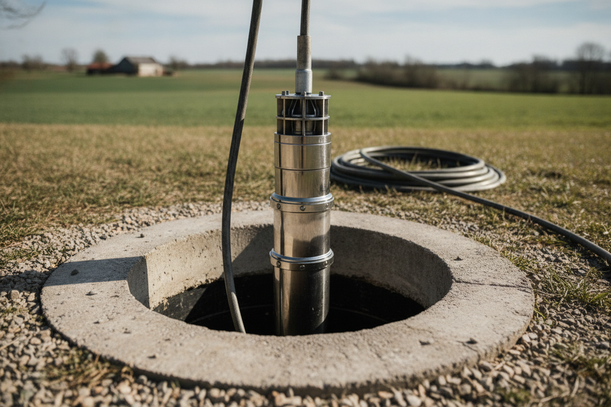 Pompe pour forage 50 m : puissance, débit et installation en 2026